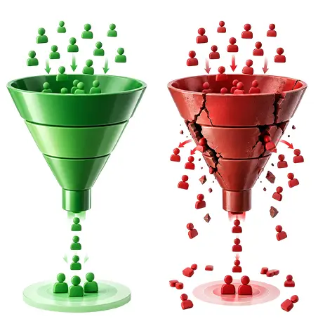lead leak funnels